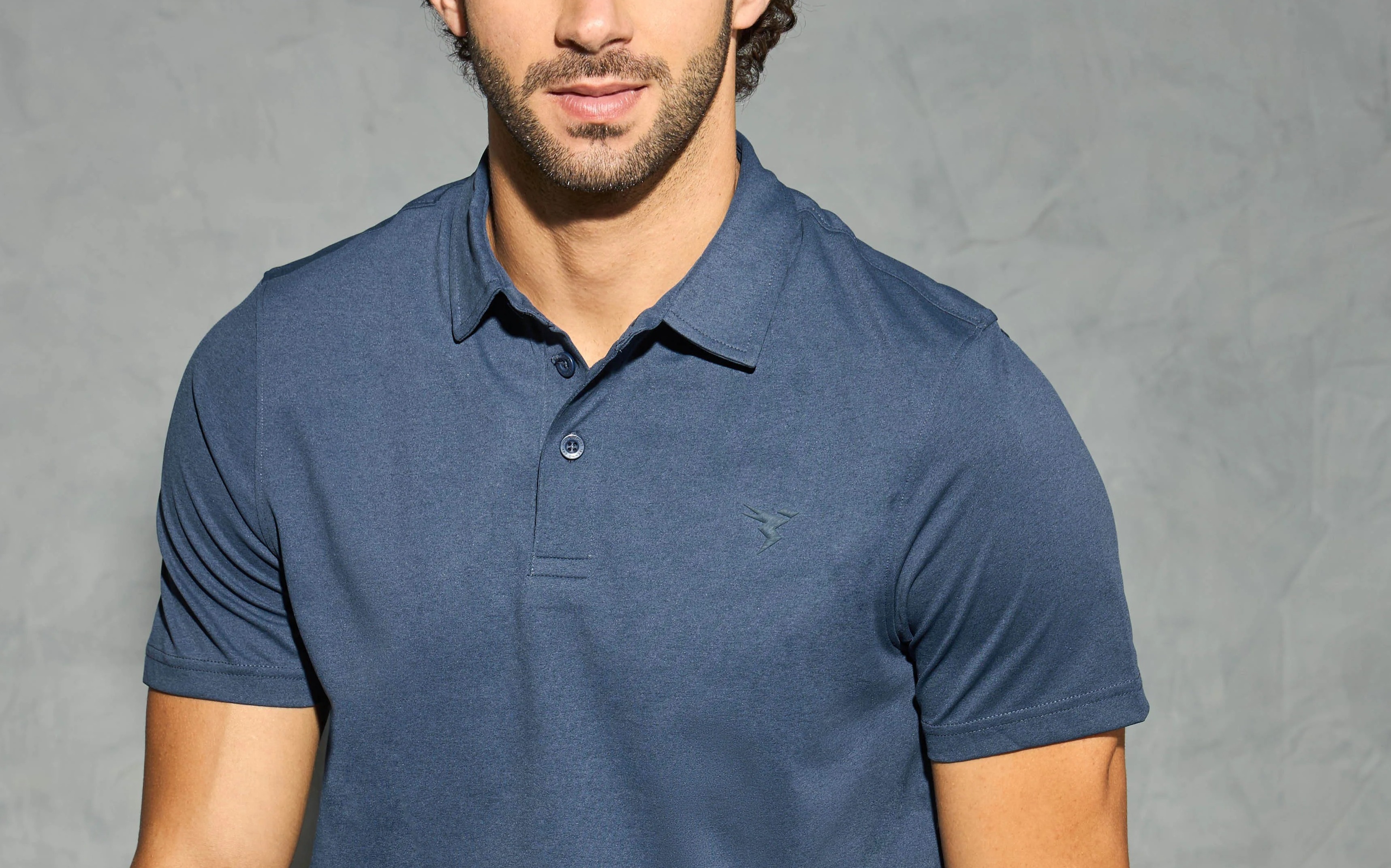 Men Solid Slim Fit Polo Light Navy T-shirt