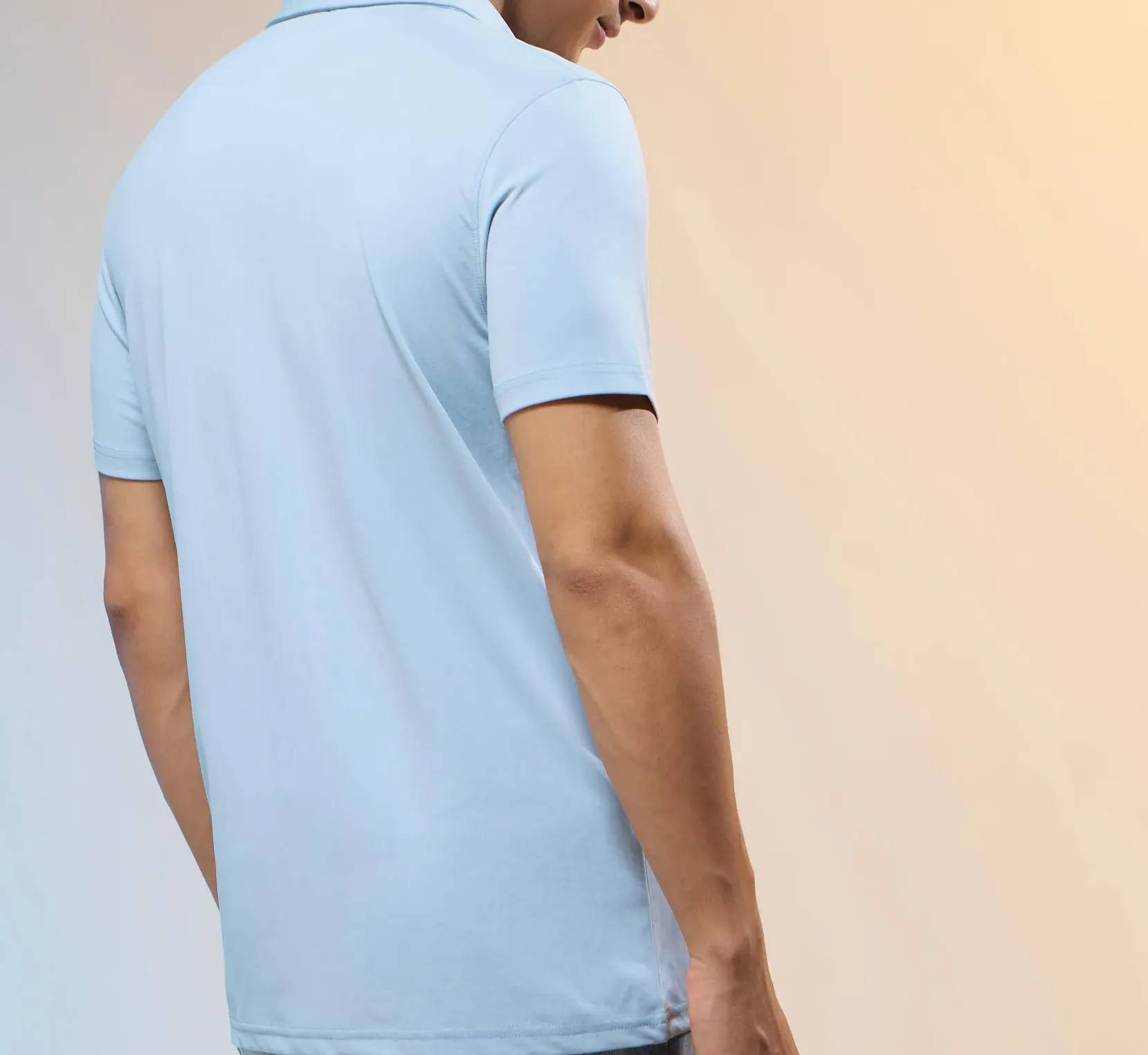 Men Solid Slim Fit Polo Omphalodes T-shirt