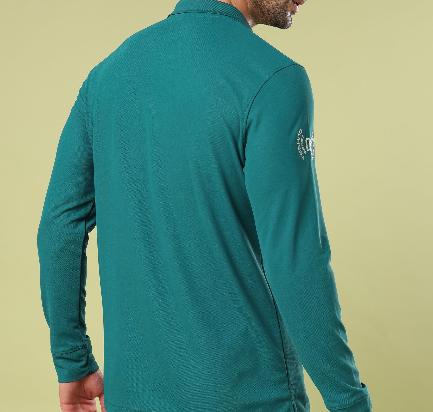 Men Solid Slim Fit Polo Sports Blue Teal T-shirt