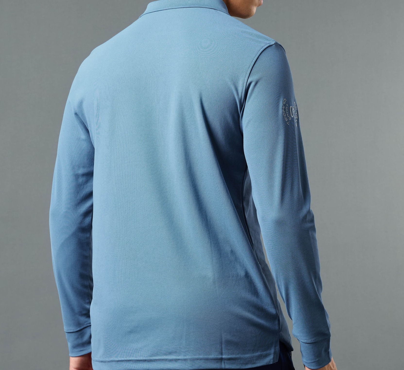 Men Solid Slim Fit Polo Sports Capri Blue T-shirt