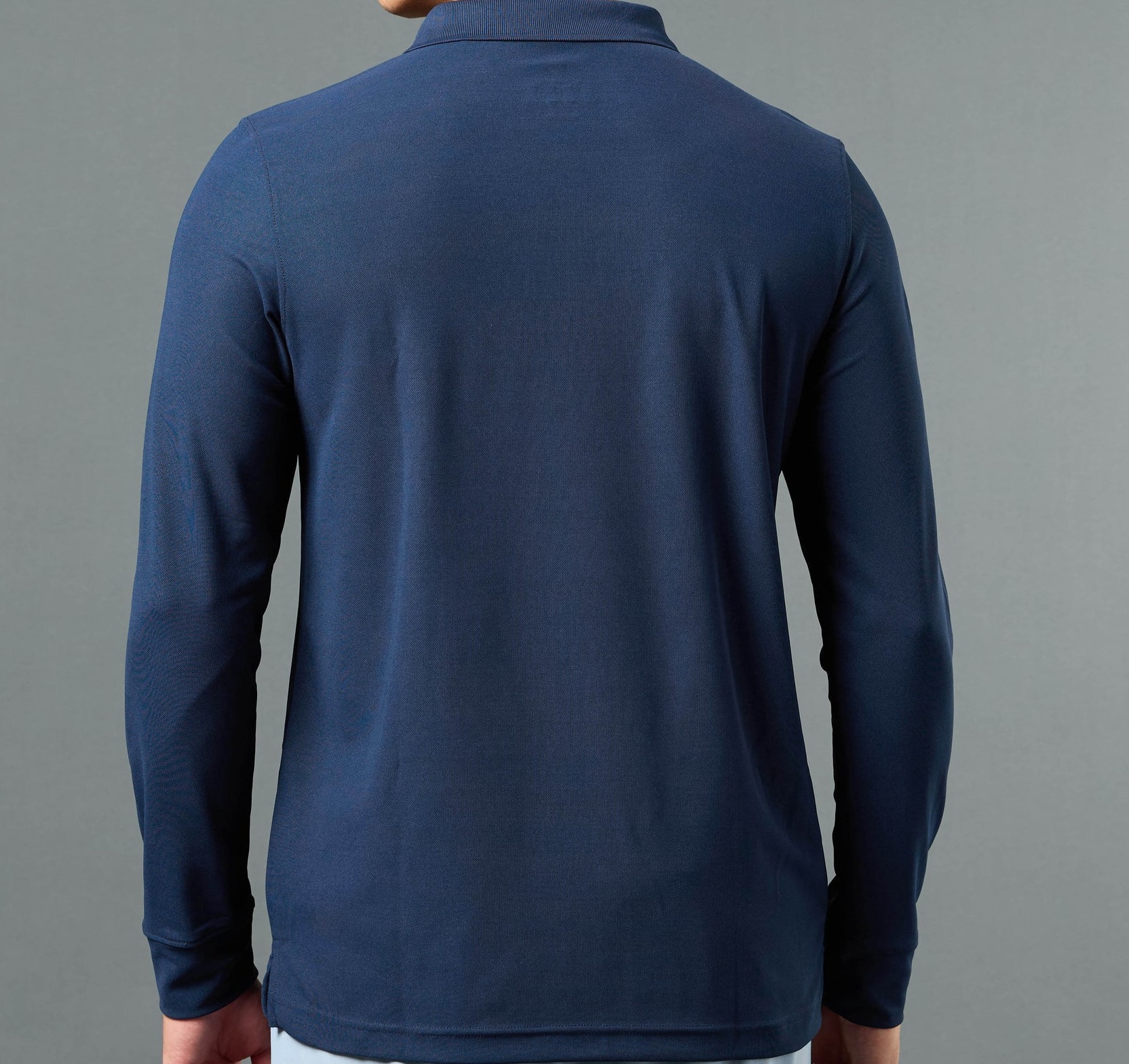 Men Solid Slim Fit Polo Sports Navy T-shirt