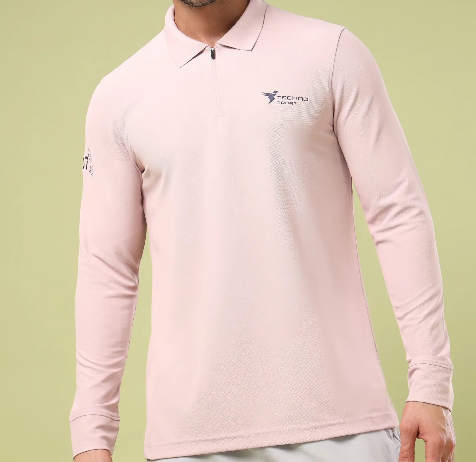 Men Solid Slim Fit Polo Sports Onion T-shirt