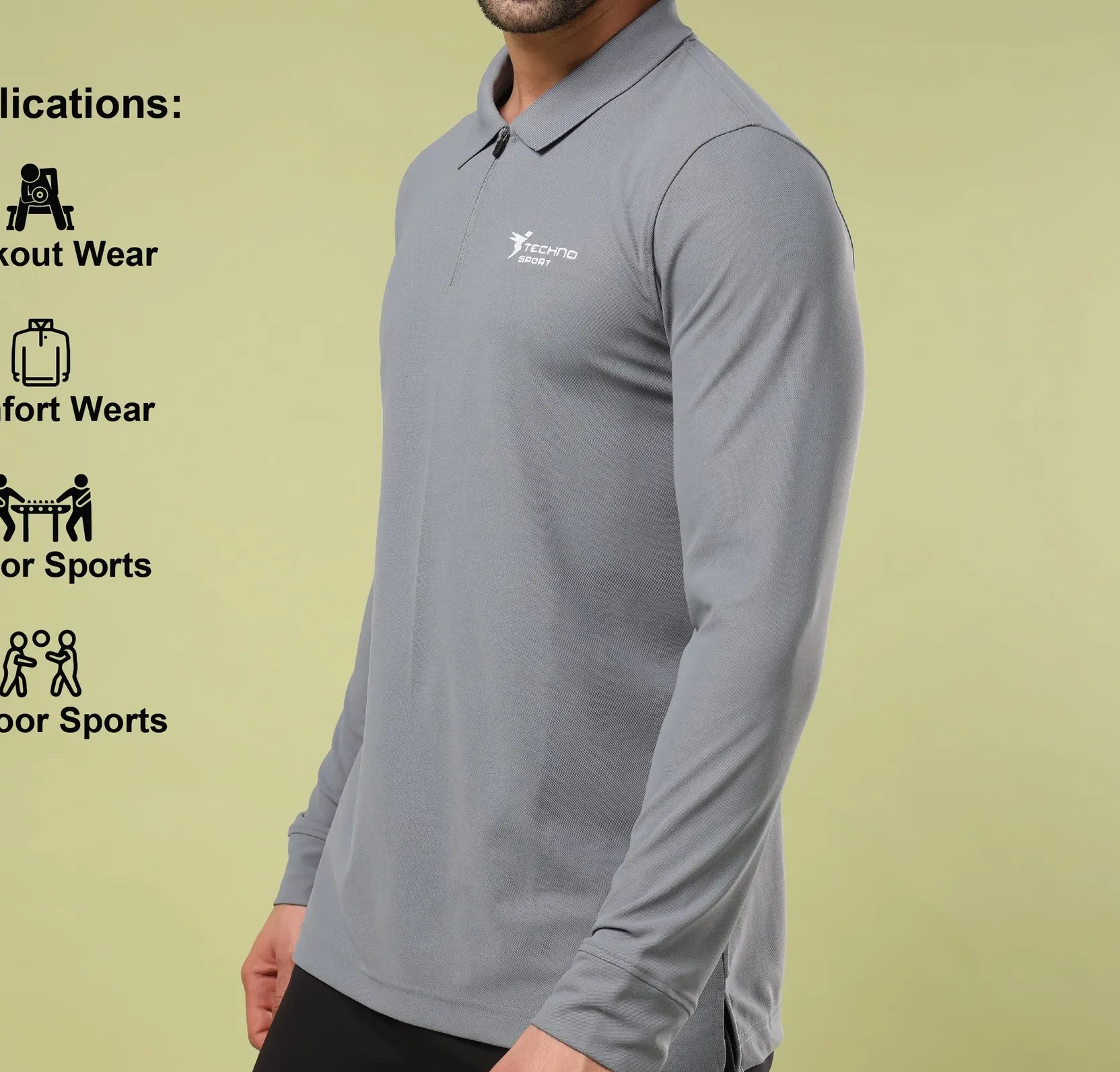 Men Solid Slim Fit Polo Sports Turbulence T-shirt
