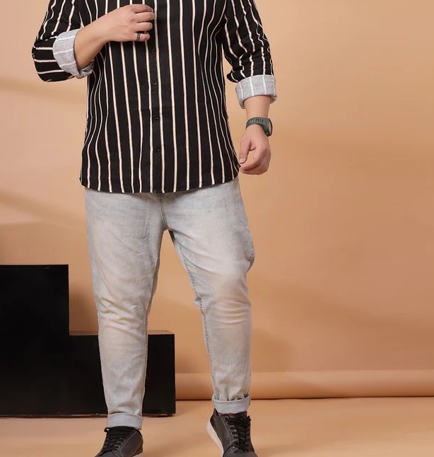 Mens Chinese Collar Linen Shirt