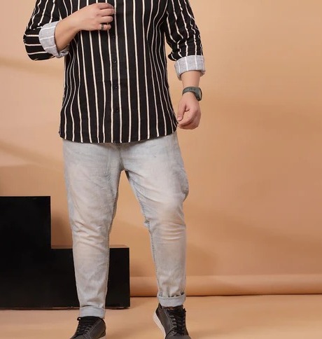 Mens Chinese Collar Linen Shirt
