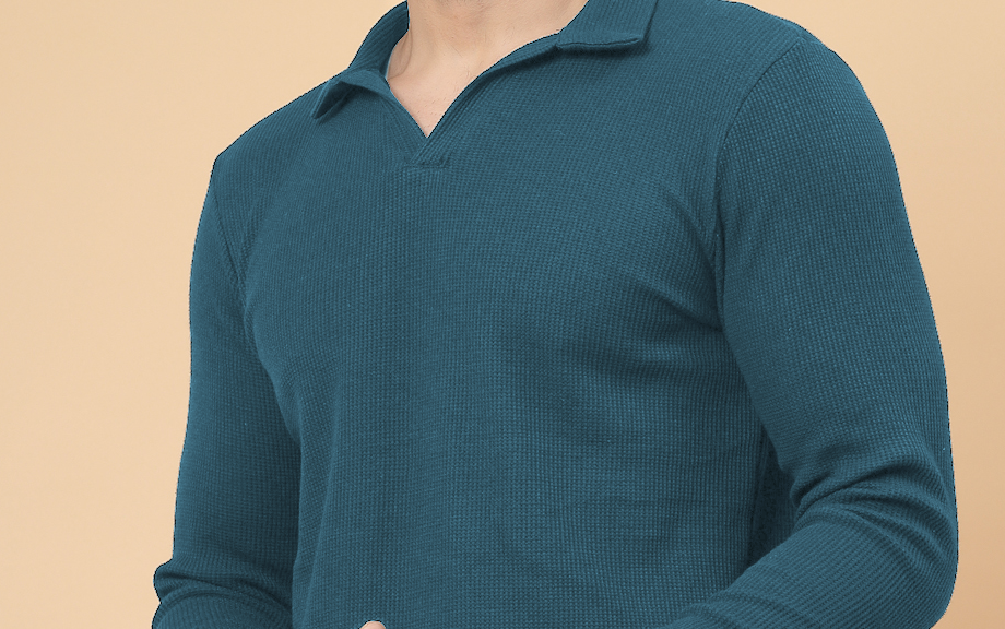 Mens Light Purple Waffle  T-Shirt