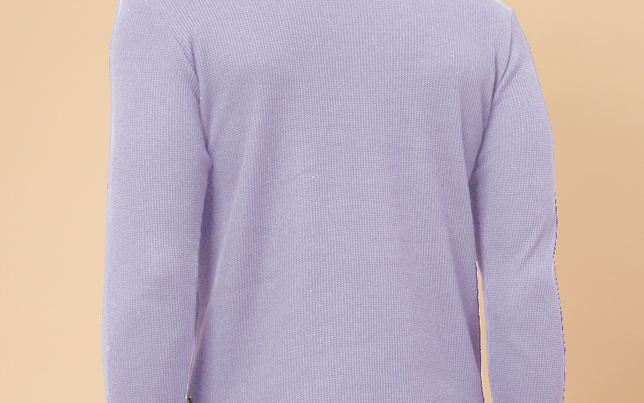 Mens Light Purple Waffle  T-Shirt