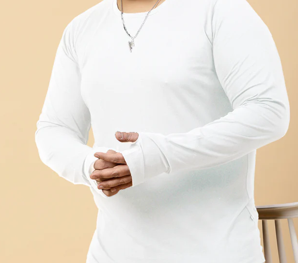 Mens Solid Cotton Jersey Tee