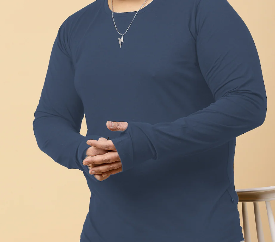 Mens Solid Cotton Jersey Tee