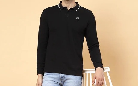 Minimalist Polo Black T-shirt