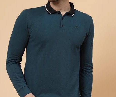 Minimalist Polo Teal T-shirt