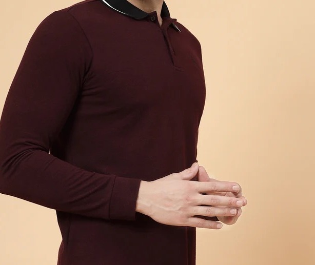 Minimalist Polo Wine T-shirt