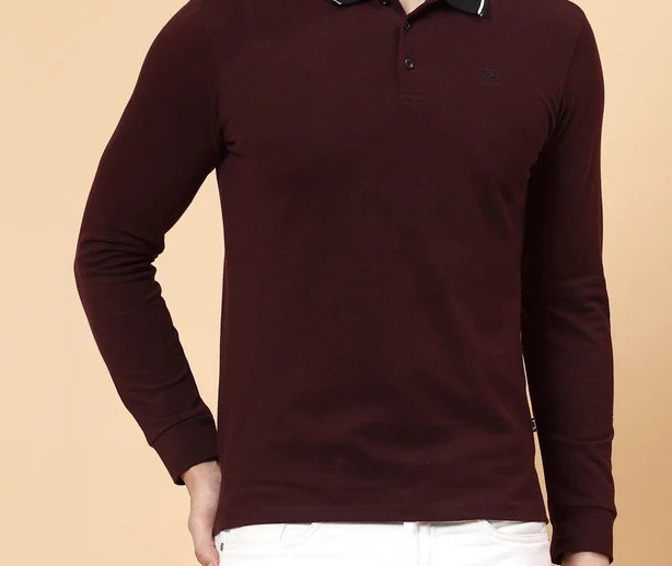 Minimalist Polo Wine T-shirt