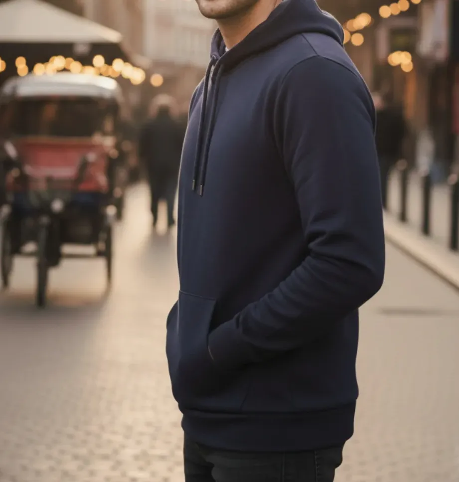 Navy Fleece Regular Fit Sweatshirt