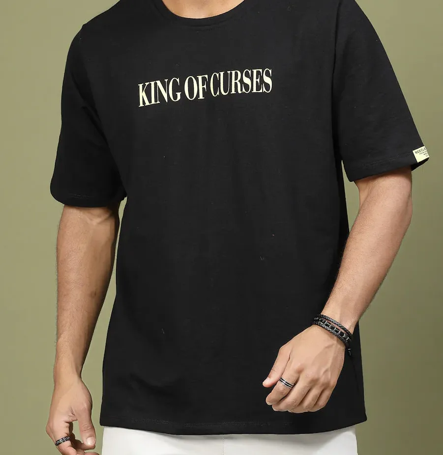 Oversized Curse King Anime Black T-shirt