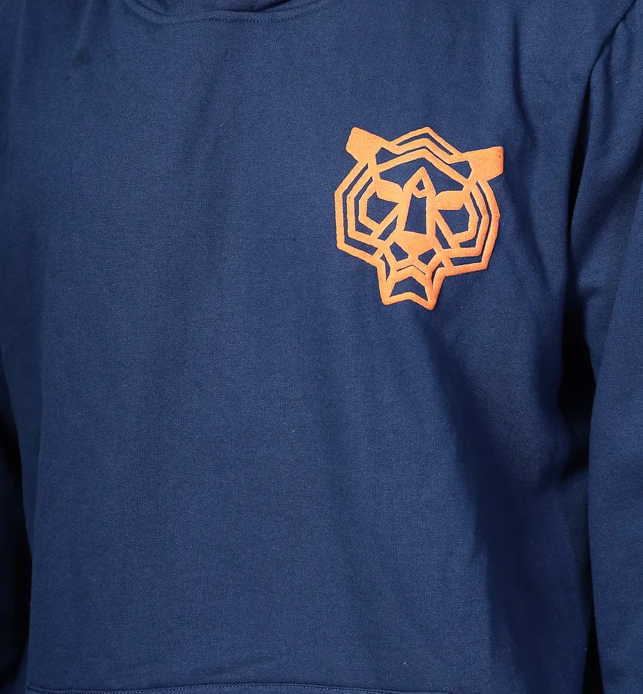 Oversized Fleece Typography Ink blue Sweatshirt