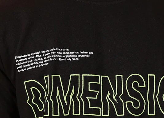Oversized Graphic Terry Black T-Shirt