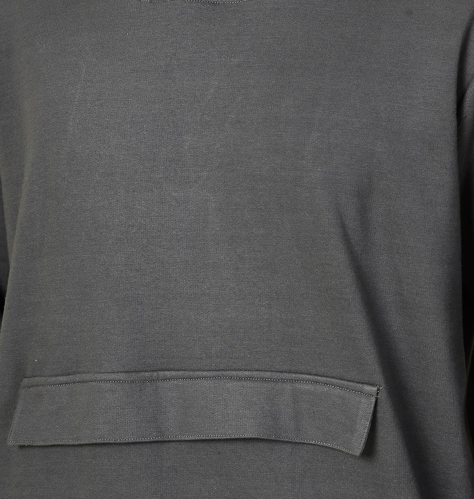 Oversized Hoodie with Bold Print Dark Grey Sweatshirt