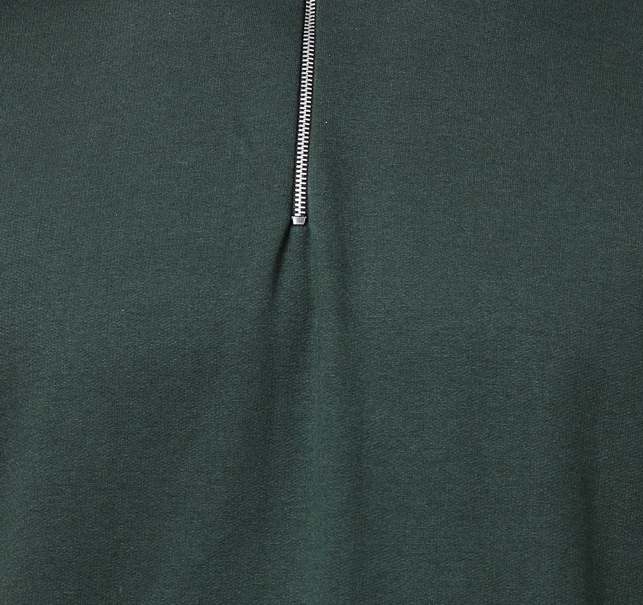 Oversized Printed Fleece Battle Green Sweatshirt