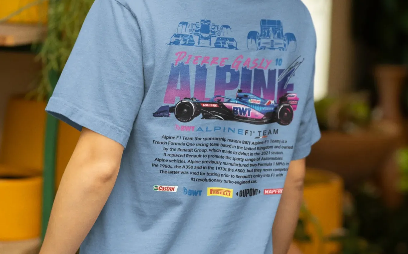Pierre Gasly Alpine F1 Team Oversized T-Shirt