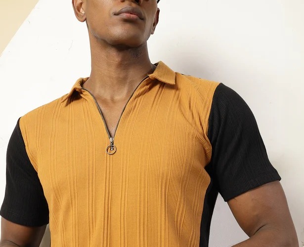 Relaxed Fit Men's Polo Dark Brown T-Shirt