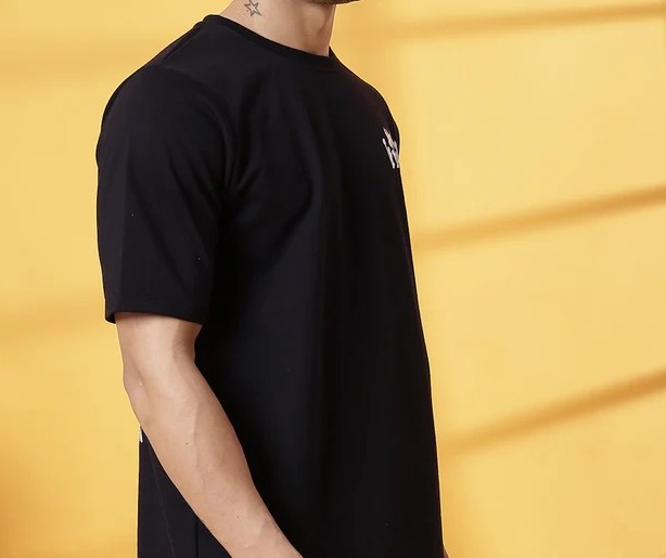 Relaxed Fit Statement Navy T-Shirt