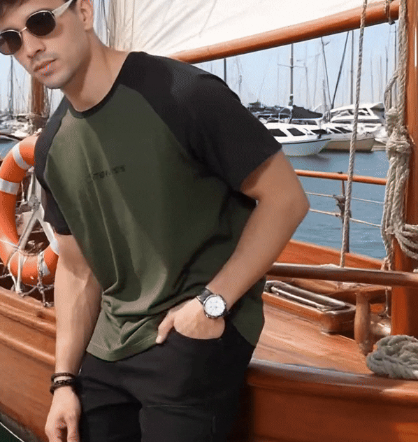 Rigo Men's Oversized Typography T-shirt
