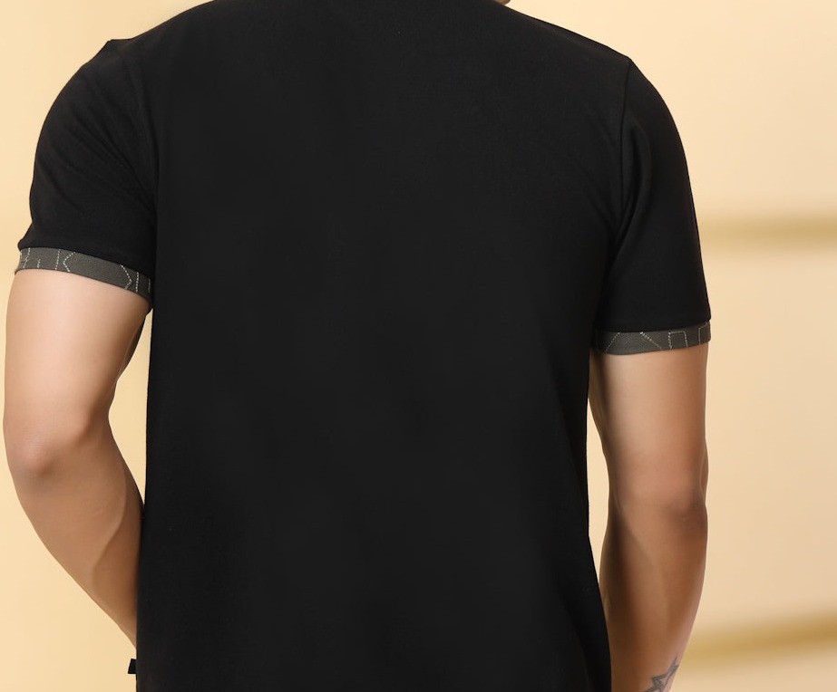 Rigo Men's Polo T-shirt With Embroidery Collar