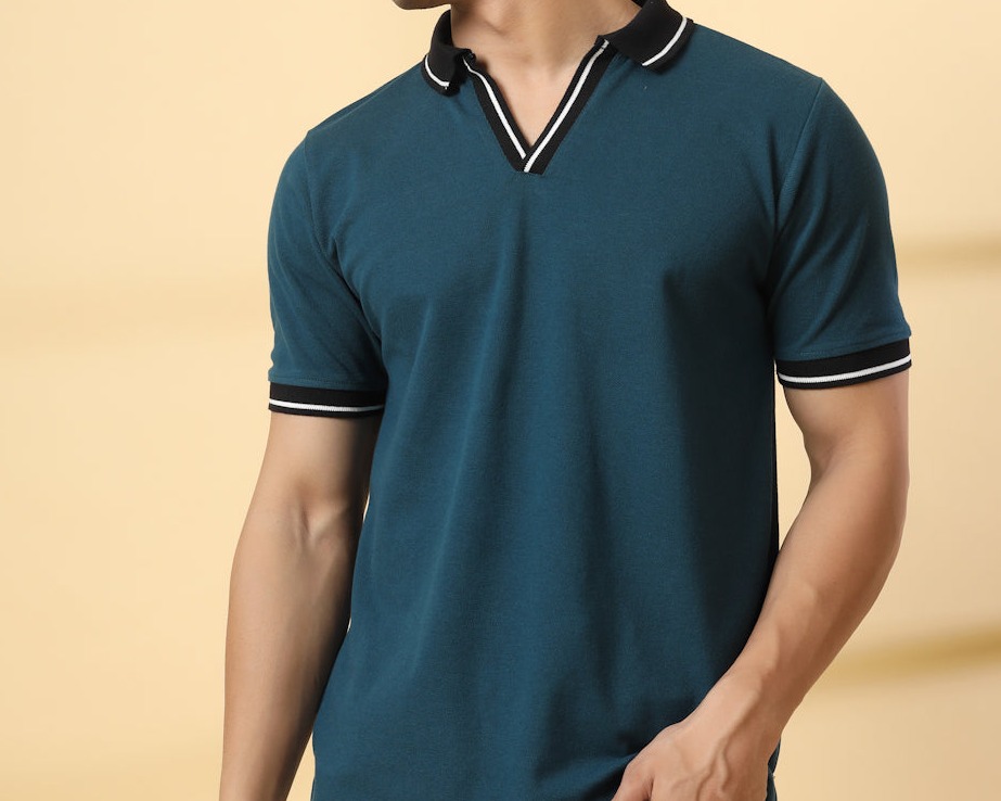 Rigo Men's Solid Urban Classic Polo T-shirt