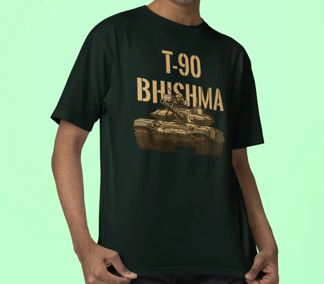 T-90 Bhishma Tank Oversized T-Shirt