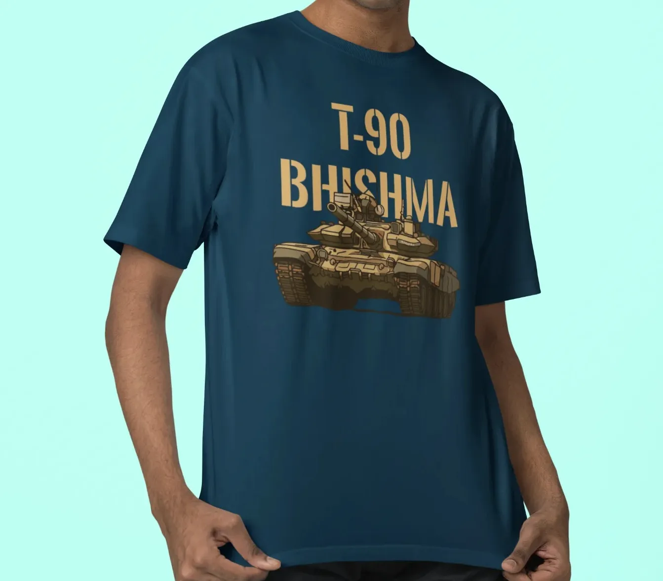 T-90 Bhishma Tank Oversized T-Shirt