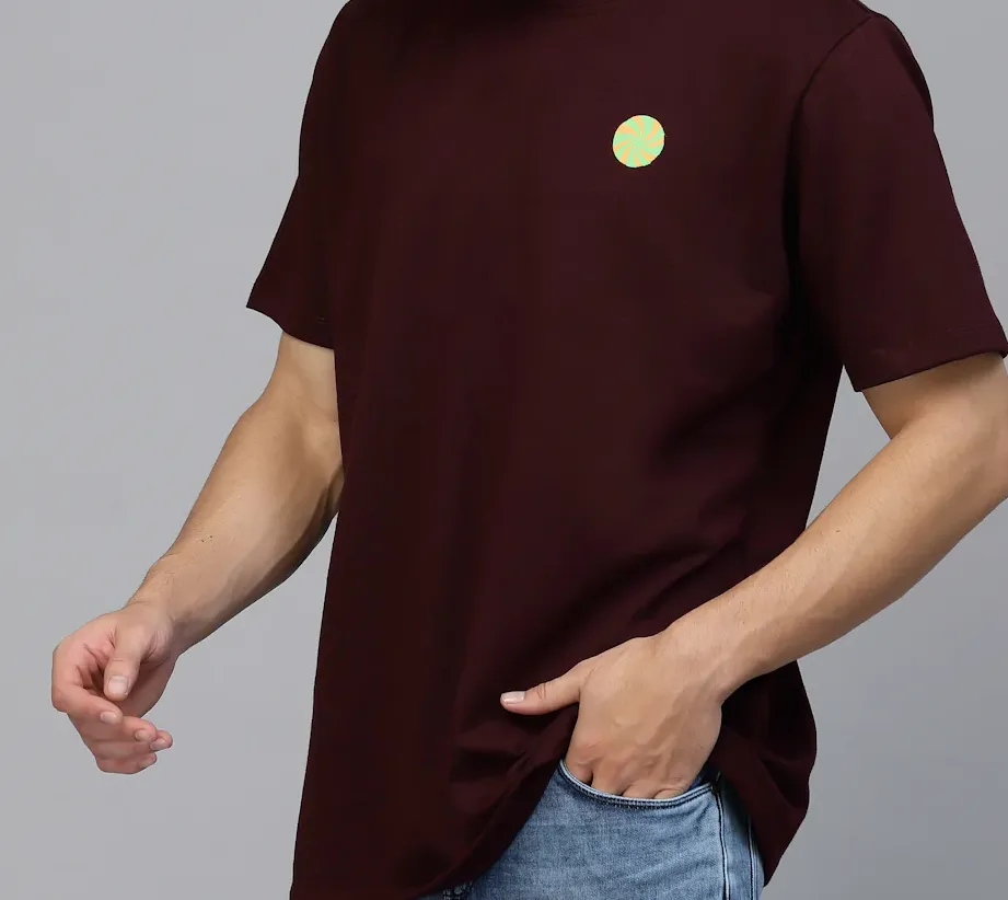 Thunderstorm Oversized Terry Wine T-Shirt