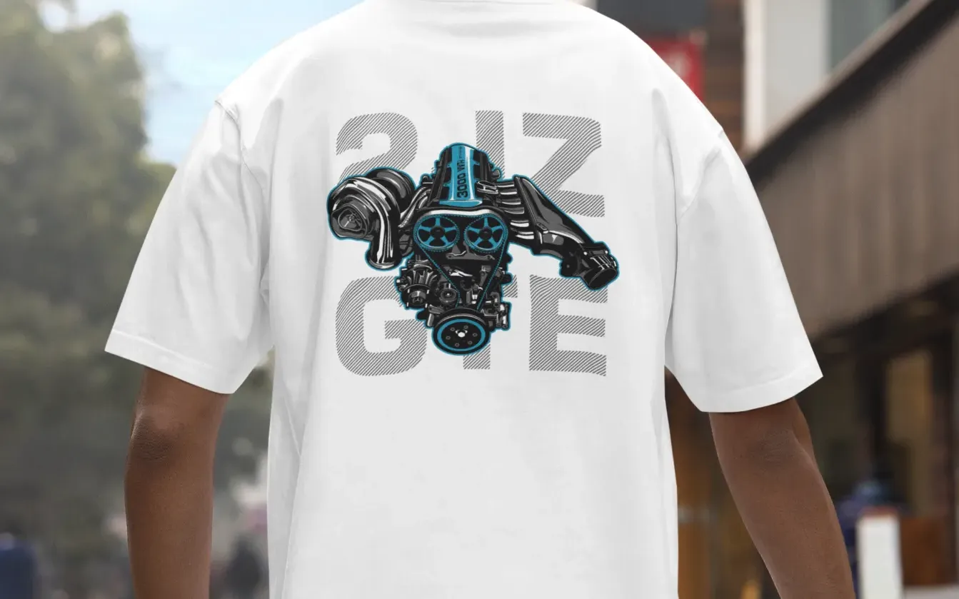 Toyota Supra 2JZ-GTE Engine Oversized T-Shirt
