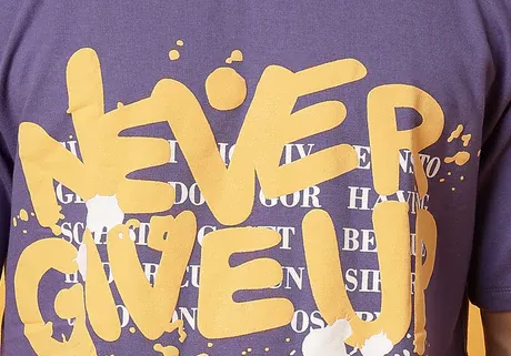 Trendy Back Print Light Purple T-Shirt