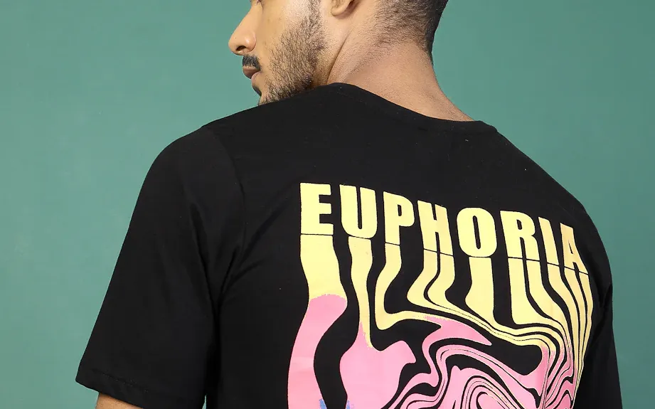 Trendy Oversized Jet Black T-Shirt