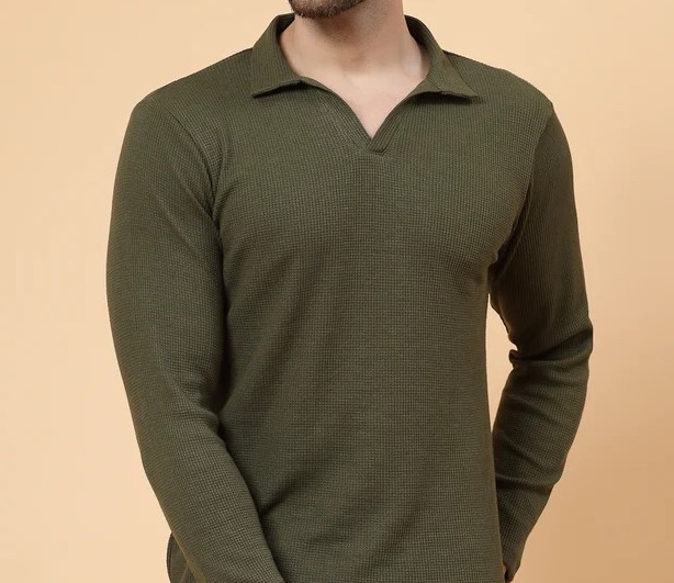 Waffle Classic Olive Green T-shirt