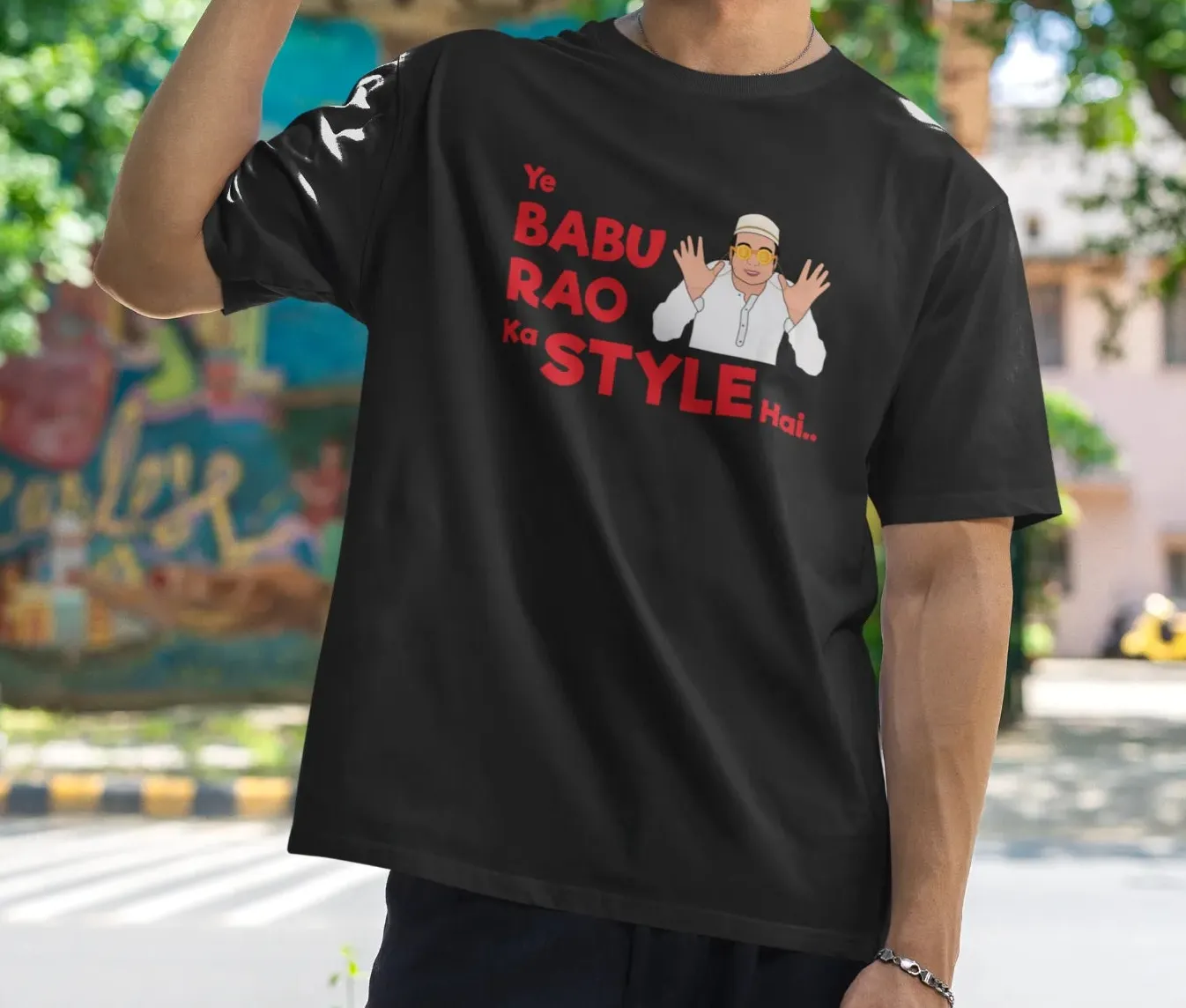 Ye babu rao ka style hai Oversized T-Shirt