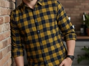 Yellow Check Oversized Flannel Shacket